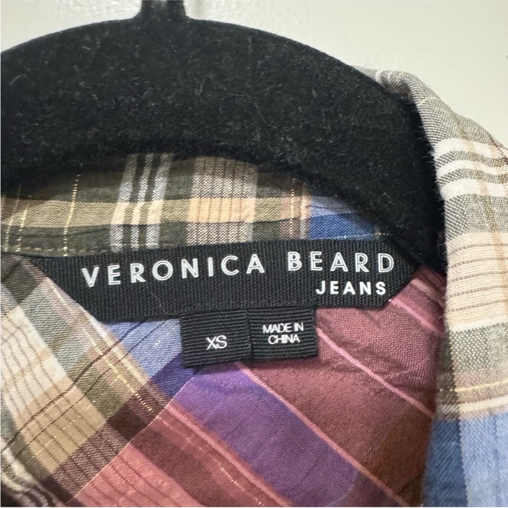 Veronica Beard Multicolor Plaid Button-Down Shirt - image 6